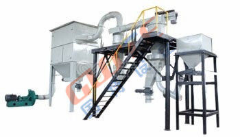 Classificateur centrifugeur à air pour séparateur de minerai en poudre